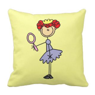 Red Haired Princess Throw Pillow