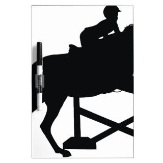 Horse Jumping Silhouette Dry Erase Board