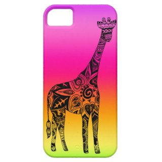 Pink & Green Neon Giraffe iPhone 5 Case