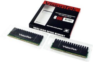 VisionTek Black Label 8GB Kit of 2 (2x4GB) PC3 12800 CL9 1600 EX DDR3 DIMM Desktop Memory (900408) Electronics
