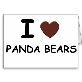 I HEART PANDA BEARS CARD