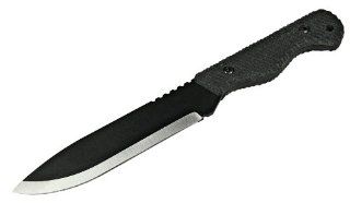 Hot Shot Tactical Long Fixed Blade Knife, Matt Black  Tactical Fixed Blade Knives  Sports & Outdoors