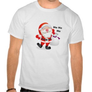 Jolly Santa Claus With Bag T shirts