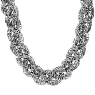 Stainless Steel Mesh Braided Necklace West Coast Jewelry Stainless Steel Necklaces