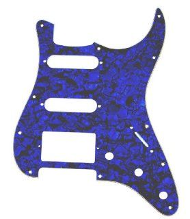 Mighty Mite MM5904USBL  Retrofit Strat HSS Pearloid Blue 4Ply Pickguard Musical Instruments