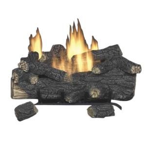 Emberglow Savannah Oak 30 in. Vent Free Propane Gas Fireplace Logs with Remote SCVFR30L