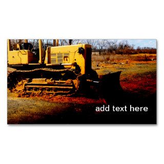 bulldozer business card templates