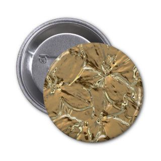 Modern Abstract Gold Metal Flower Design Pins