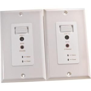 NXG HDMI Extender Wall Plates 165 ft. over Dual CAT5e/6 with IR 1080p   White DISCONTINUED NX HDMIX WP IR 50 2