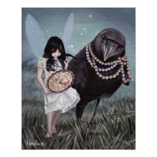 FOUND TREASURES fairy and raven poster