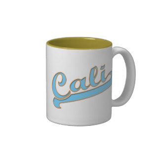 Cali California Surfer Logo in Blue Coffee Mug