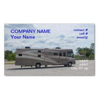 Luxury motor home business card
