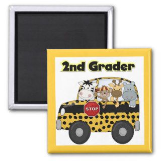 School Bus 2nd Grader Tshirts and Gifts Fridge Magnets