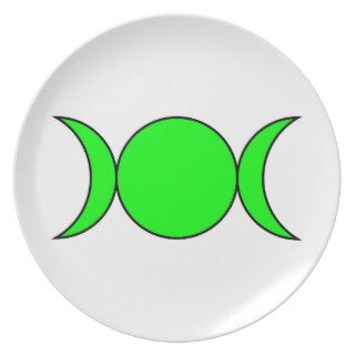 Green Triple Moon Plate by the Cheeky Witch