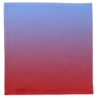 Red fading to Blue Colors, simple design. Cloth Napkins