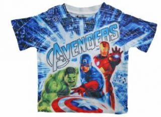 The Avengers Hulk Ironman Toddler Boys Allover Print T Shirt (2T) Fashion T Shirts Clothing