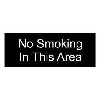 No Smoking In This Area Engraved Sign EGRE 465 WHTonBLK No Smoking  Business And Store Signs 