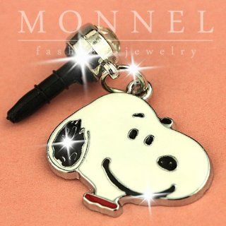 ip465 Cute Snoopy Head Anti Dust Plug Cover Charm For iPhone 4 4S Cell Phones & Accessories