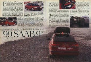 1999 SAAB 9 3 SE 5 DOOR HATCHBACK COLOR REPORT (MOTOR TREND)   USA   Other Products  