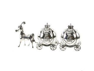 Silverplated Cinderella Carriage First Curl & Tooth (Dispatched from UK)  Baby Keepsake Boxes  Baby