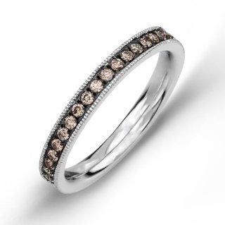 Victoria Kay 3/8ct Brown Diamond Band in Sterling Silver (J K, I2 I3) (6.5) Jewelry