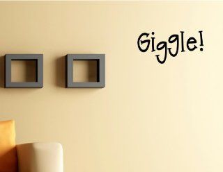 GIGGLE Vinyl wall lettering stickers quotes and sayings home art decor decal   Other Products  