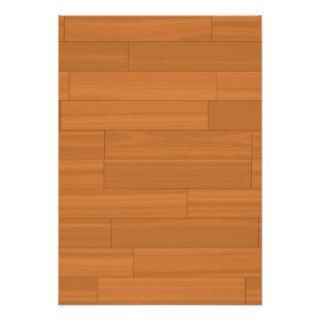 Wood Parquet Floor Pattern Custom Invitation