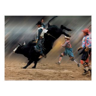 Rodeo Bull Rider Posters