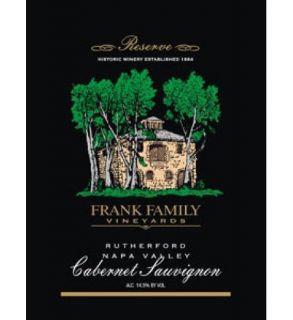 2009 Frank Family 'Rutherford' Reserve, Cabernet Sauvignon 750ml Wine