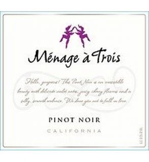 Menage A Trois Pinot Noir 2011 750ML Wine