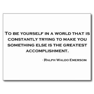 Ralph Waldo Emerson Wise Quote Postcards