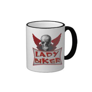 Lady Biker T shirts Gifts Coffee Mugs