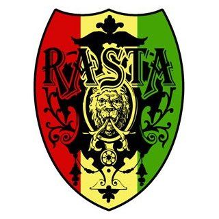 3.25" Red Yellow Green Lion Face Rasta Weed Shield Patch