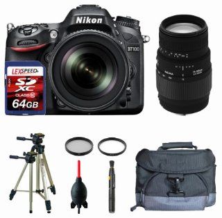 Nikon D7100 W/ 18 105mm Lens + Nikon VR 70 300mm Lens + Case + LED + ForeGrip + 64GB + Filters + Tripod  Slr Digital Cameras  Camera & Photo