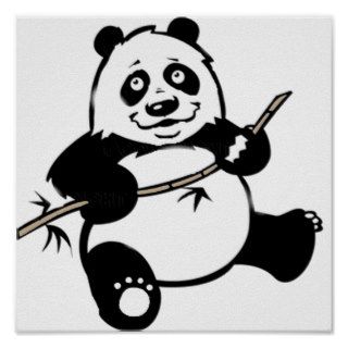 Happy Panda Bear Print