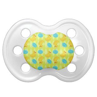 Rubber ducky and soap pattern. baby pacifiers