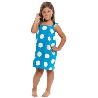Girls Bath Wrap Terry Cotton Ladies Polka Dotted Cover Up, Made in USA Bathrobes
