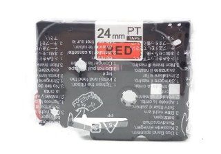Generic Replacement Label Tape Compatible For Brother PT S451 TZ 451 TZe 451 P Touch Black on Red 24mm