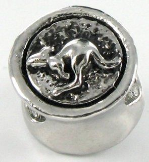 Quiges Beads Charms Silver Plated Kangaroo Charm Bead for Pandora/Troll/Chamilia/European Beads Jewelry