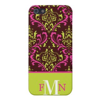 PixDezines Rossi Damask, Monogram available Cover For iPhone 5