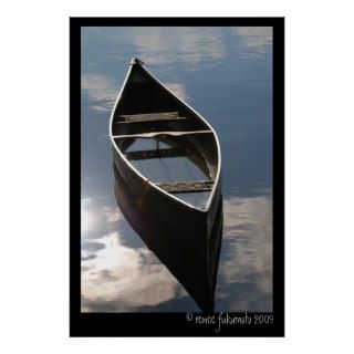 Canoe With Reflected Sky Print