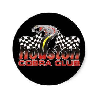 Houston Cobra Club Logo   December 2009 Round Sticker