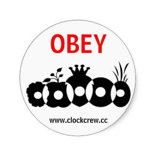 OBEY CLOCKCREW.CC STICKERS