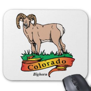 Colorado CO Vintage State Animal Bighorn Sheep Mousepads