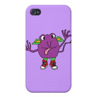XX  Funny Purple Tickle Monster iPhone 4 Case