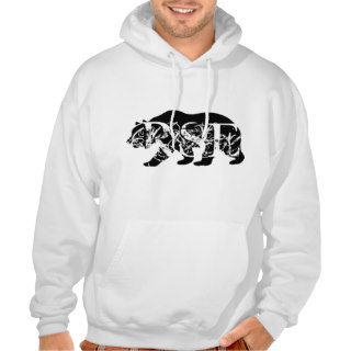 Cali Bear/RSE (White Sweater) Hooded Sweatshirts