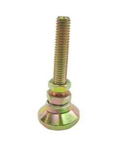 J.W. Winco "LEVEL IT" 8N318LP1 Series MLPST Carbon Steel Threaded Stud Type Leveling Mount, Yellow Zinc Plated Finish, Metric Size, M8 x 1.25 Thread Size, 32mm Thread Length, 453 kg Maximum Load Capacity Vibration Damping Mounts Industrial &