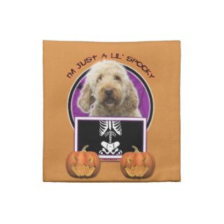 Halloween   Just a Lil Spooky   GoldenDoodle Printed Napkins