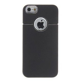 Electroplating Matting Protective Case with Back Hole Site for iPhone 5/5S (Black)  Cell Phone Carrying Cases  Sports & Outdoors