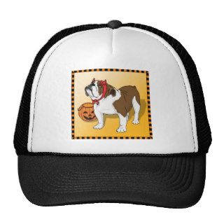 Halloween Bulldog Mesh Hats